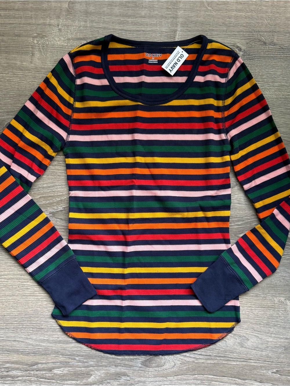 Old Navy Women’s XS Multicolor Striped Long-Sleeve Pajama Top NWT